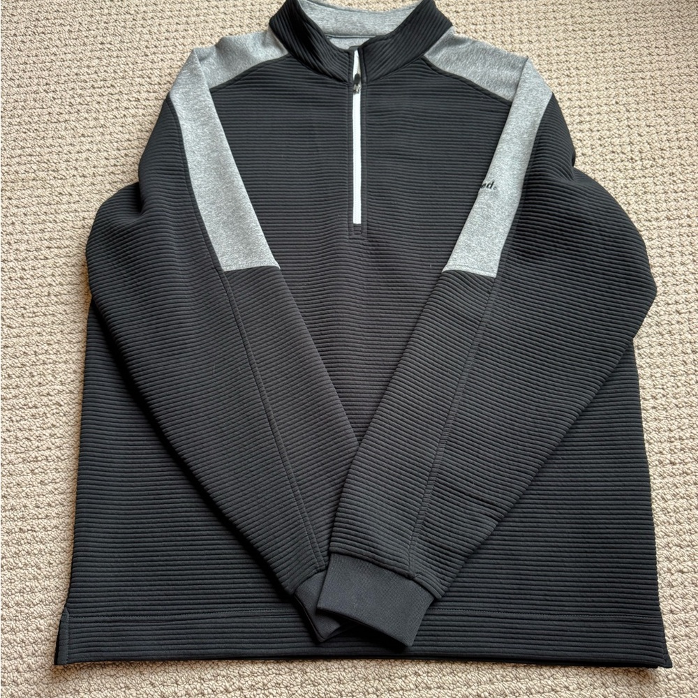 FootJoy Black and Gray Zip-Up Sweater